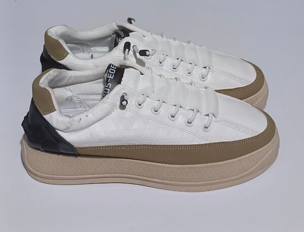 Sneakers en cuir blanc unisexe