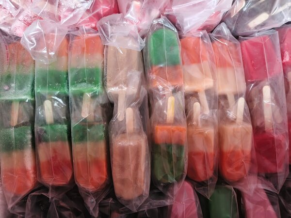 Sorbets glacés variés