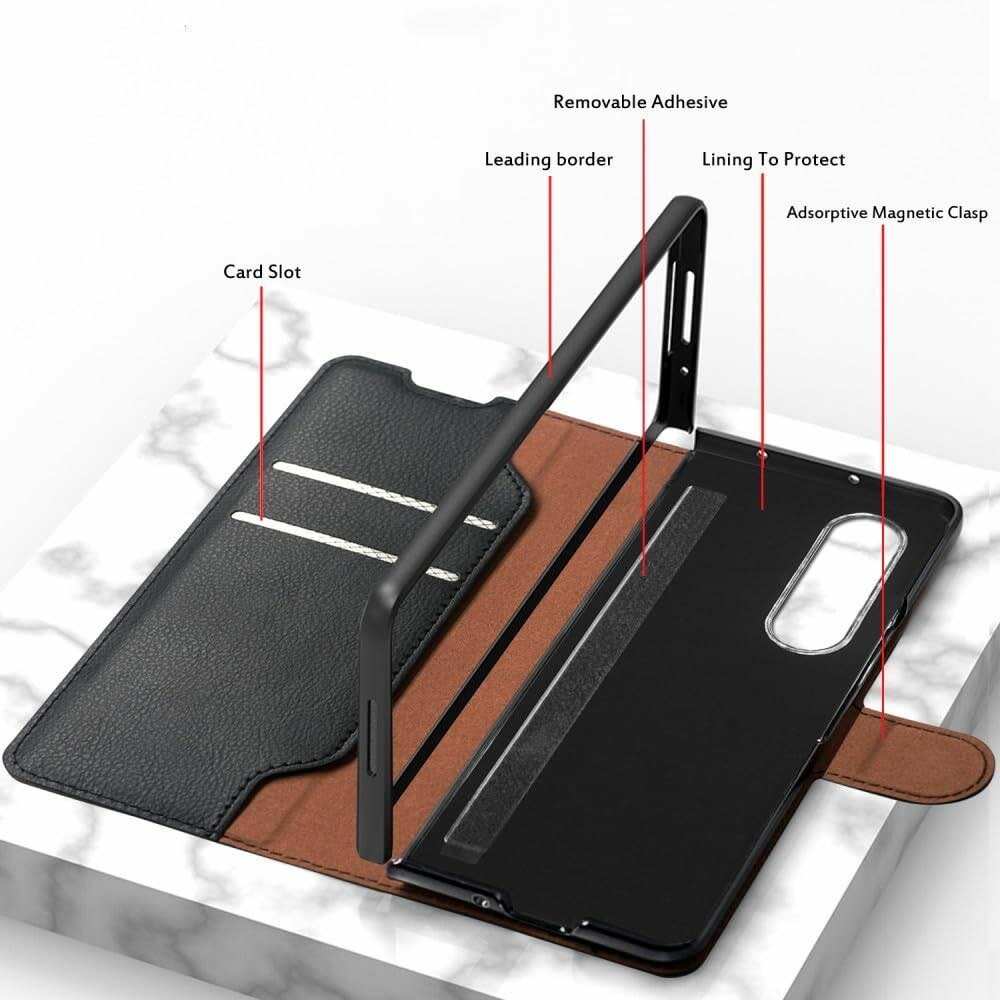Étui en cuir Samsung Z Fold 7