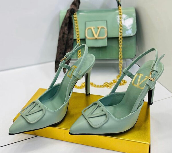 Chaussures à talons menthe élégantes