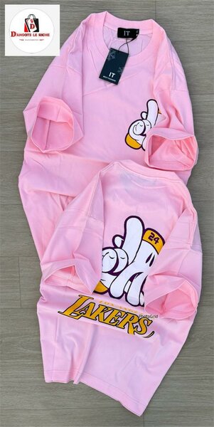 T-shirt rose Lakers
