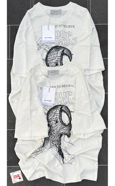 T-shirt blanc imprimé Spider