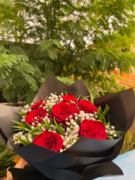 Bouquet de roses rouges élégantes