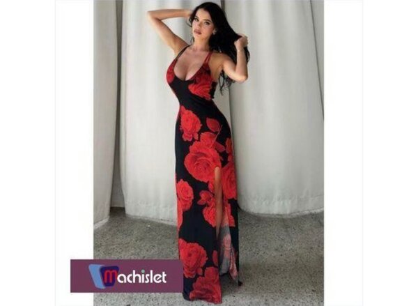 Robe longue fleurie sexy
