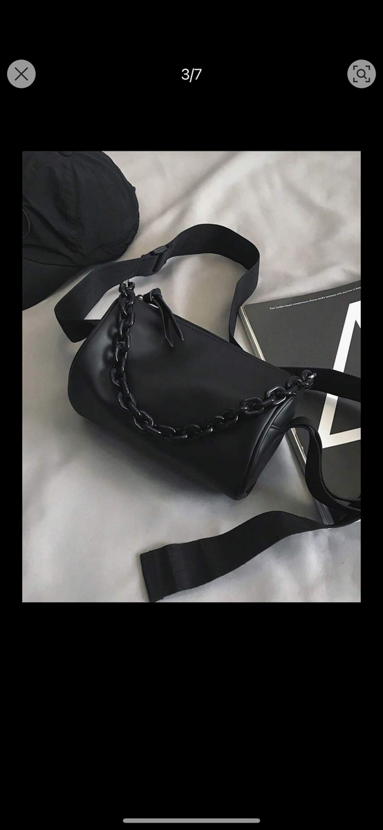 Sac banane en cuir noir chic