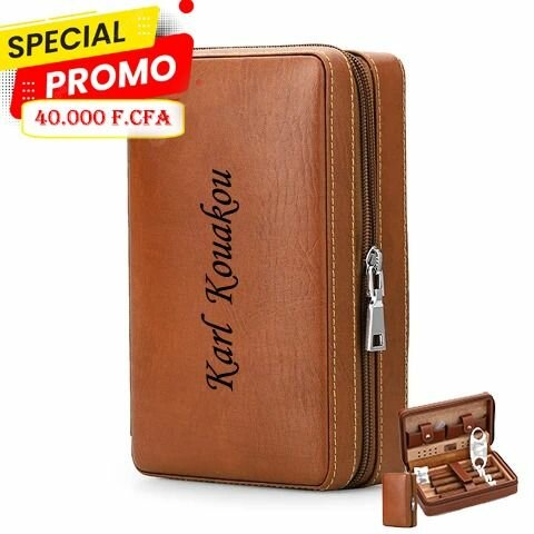 Étui à Cigares Cuir Portable