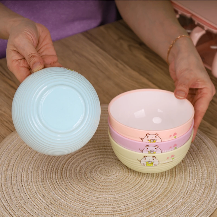 Lot de 4 bols colorés