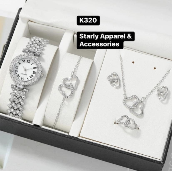 Ensemble montre et décoration argent