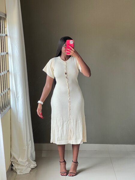 Nude Cotton dress