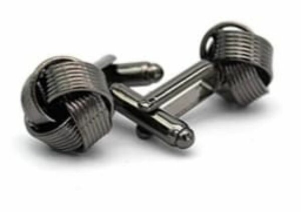 Boutons de manchette nœud acier