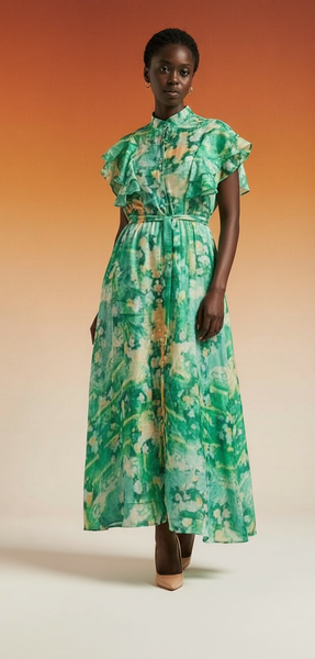 Robe longue à fleurs élégante