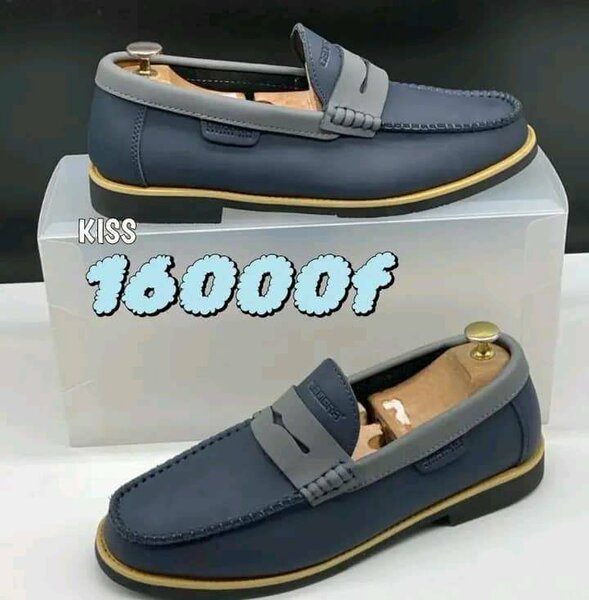 Mocassins élégants bleus