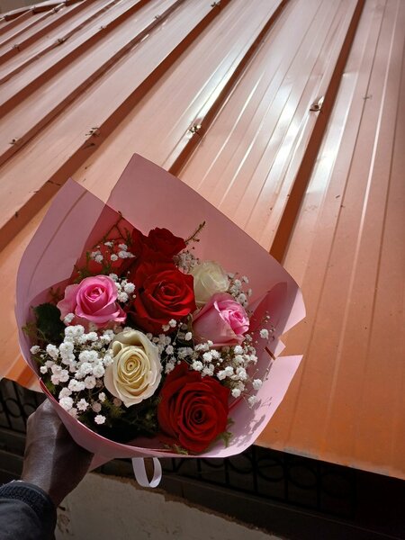 Bouquet coloré de roses