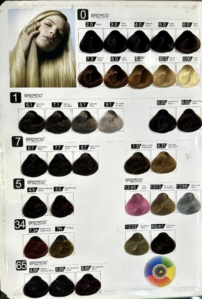 Bremod Hair Color 100mlTube+100ml Volume All Shade Available