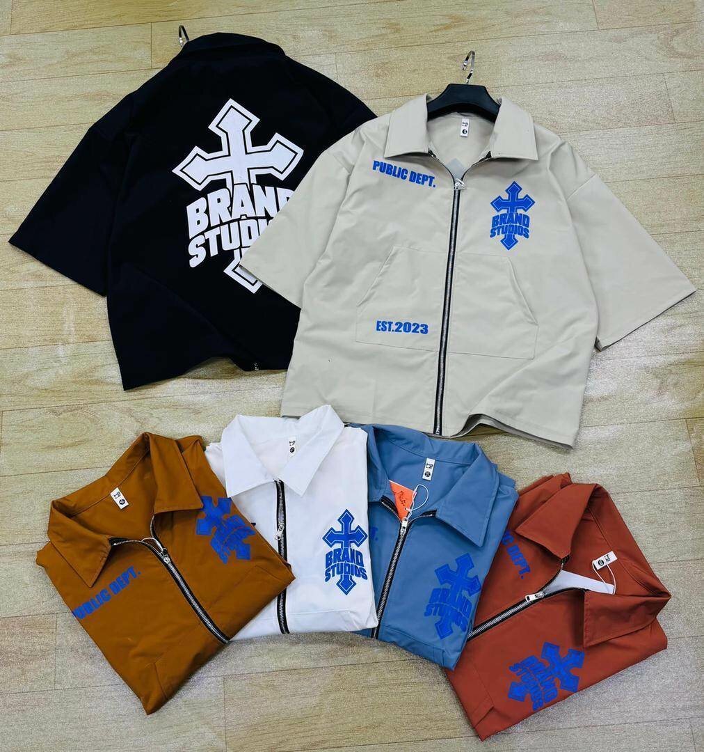 Chemises à zip tendance homme