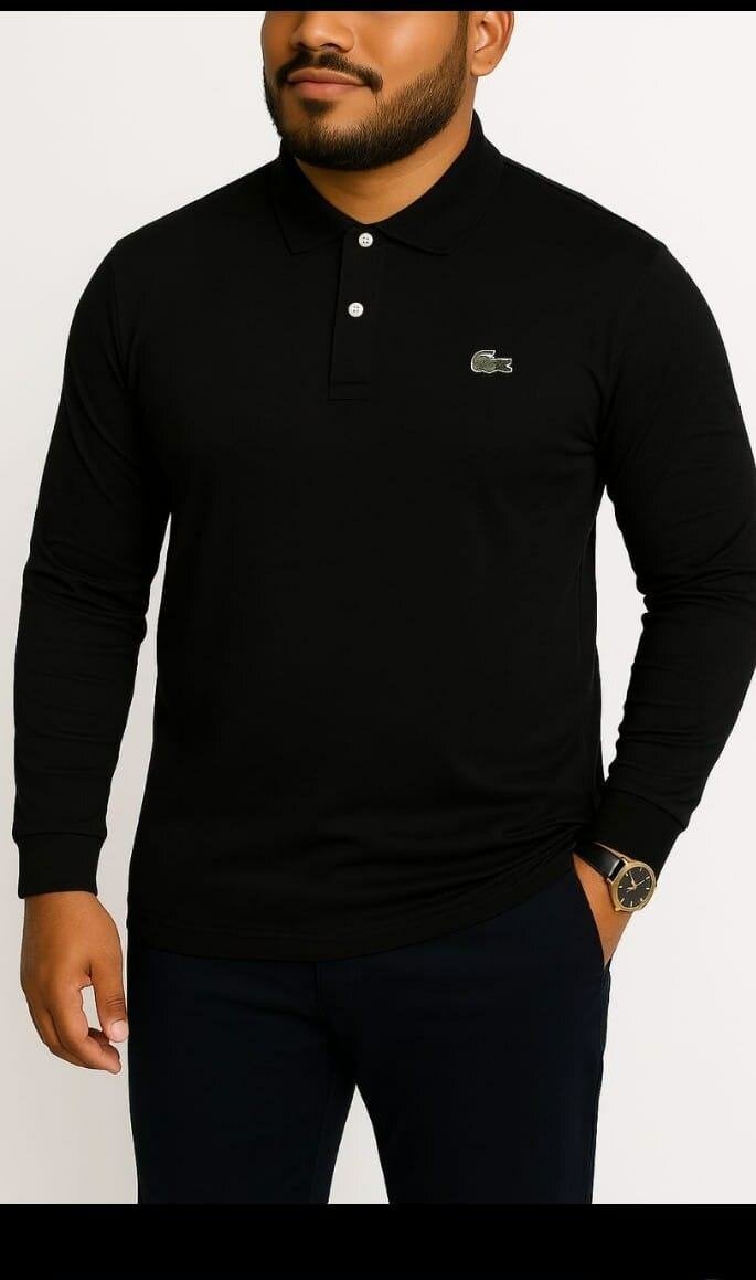 Polo homme manches longues