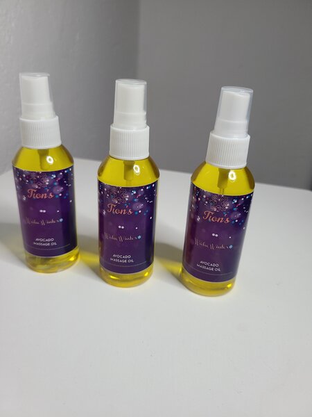 Organic fresh massage oils