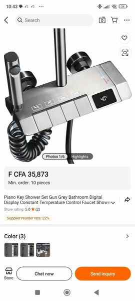 Digital Display Shower Set
