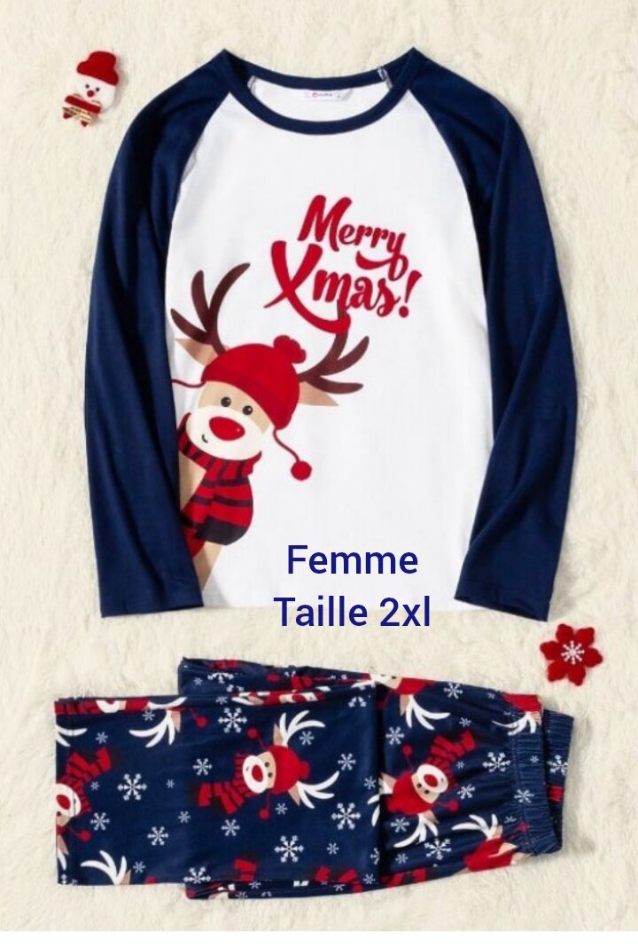 Pyjama de Noël Femme Renne