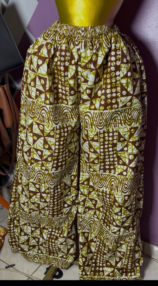 Pantalon ample imprimé ethnique