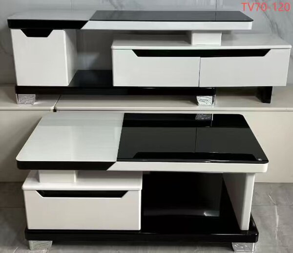 Meuble TV moderne bicolore