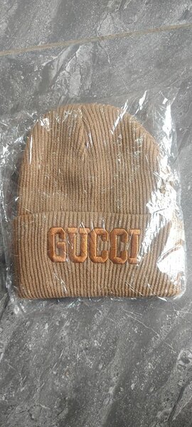 Bonnet en tricot GUCCI marron