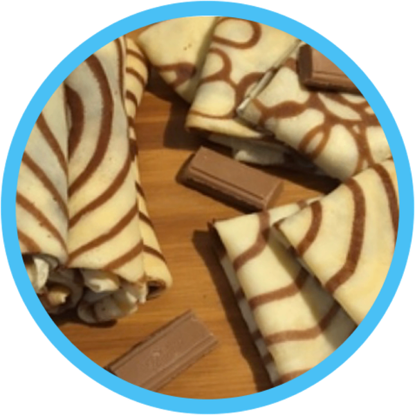 Crêpes Zébrées au Chocolat
