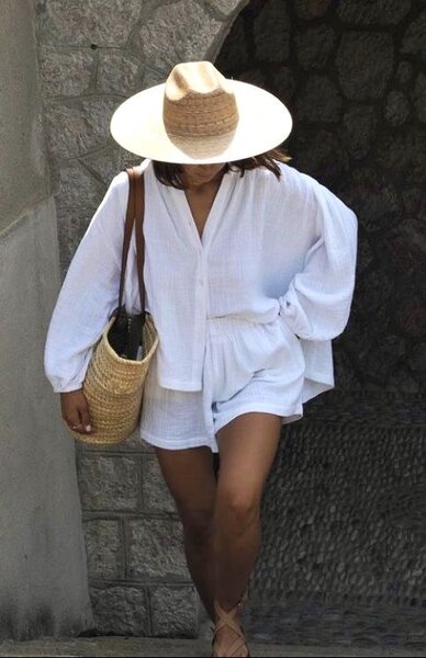 Ensemble d'été léger en lin