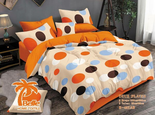 Parure de lit 2 places motif pois