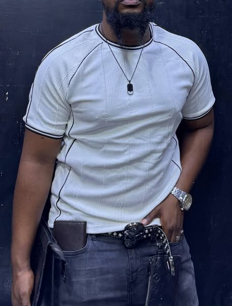 white men's t-shirt