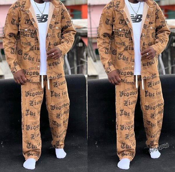 Costume décontracté imprimé homme