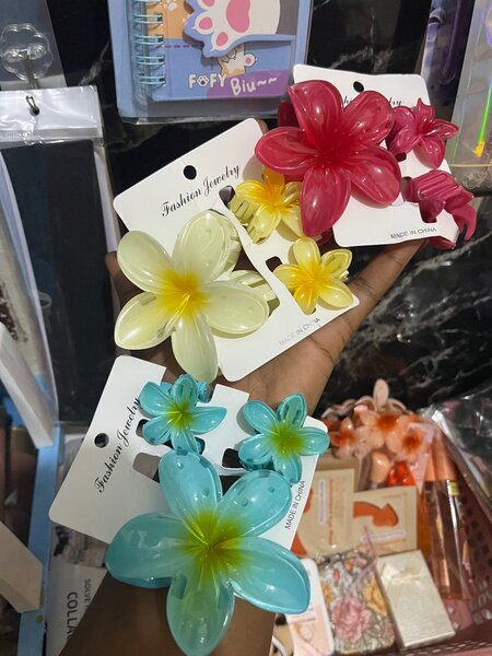 Pinces à cheveux fleurs colorées