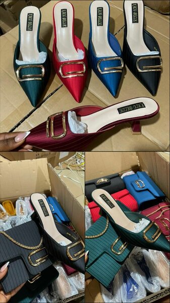 Ensemble talons et sacs colorés