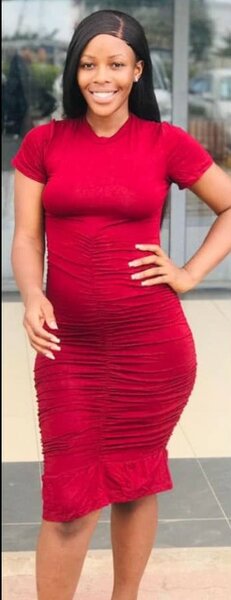 Red stretch dress