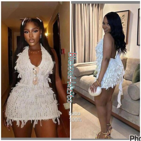 Robe blanche glamour