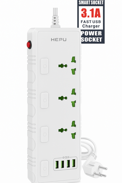 Bloc multiprise avec chargeur USB