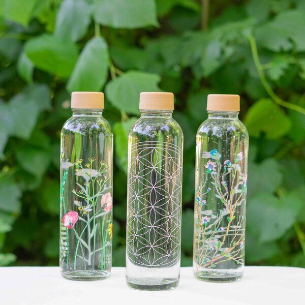 Bouteille en verre réutilisable