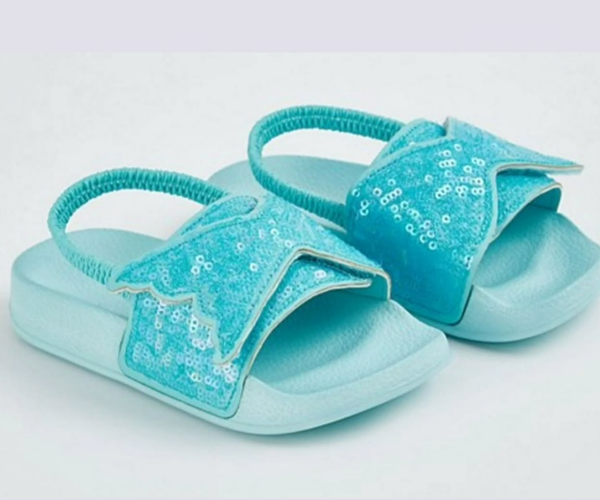 🇺🇸 NEW IN 🇺🇸 Kids Blue Sequined Strappy Sandals, available in-store and delivery