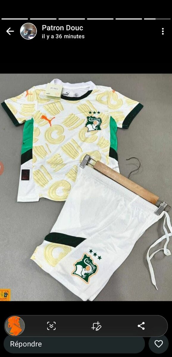 Maillot Enfant Côte d'Ivoire