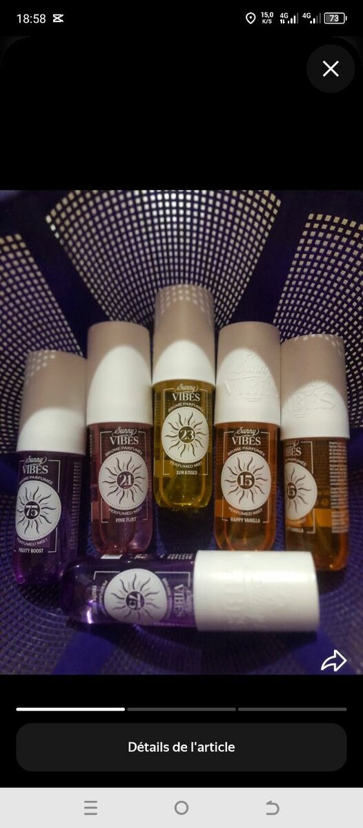 6 Brume parfumée à 5k sunny vi