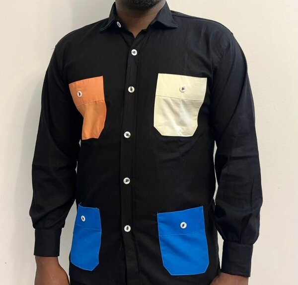 Chemise à poches colorées