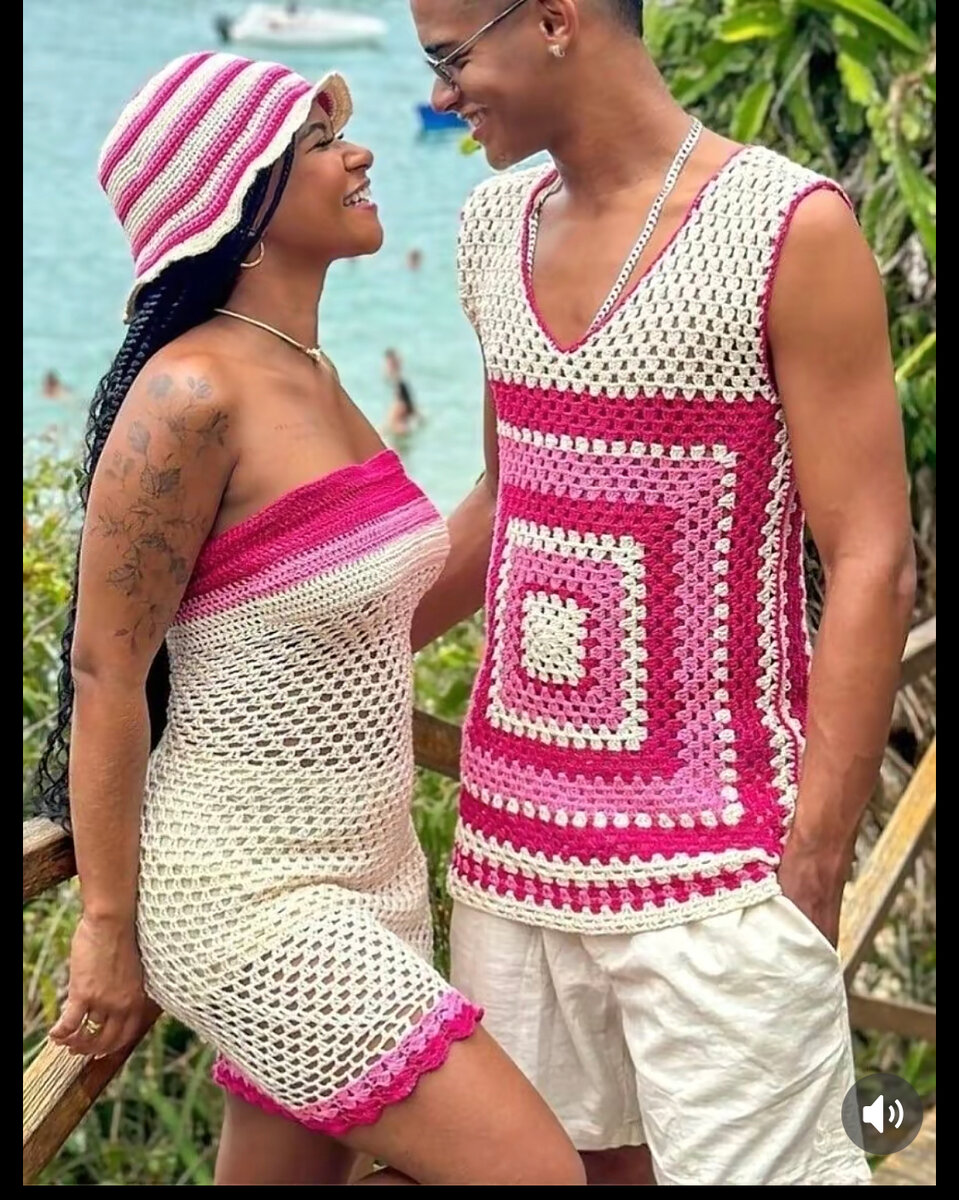 Set de plage crochet coloré