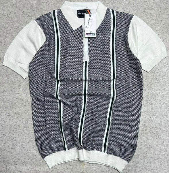 Polo rayé en maille pour homme