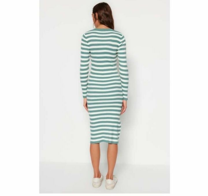 Robe rayée manches longues