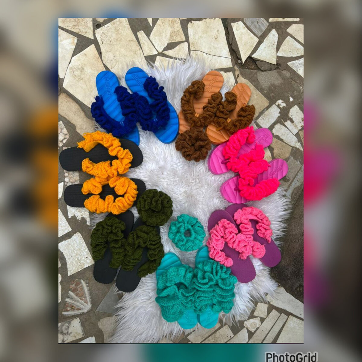 Sandales en tissu coloré