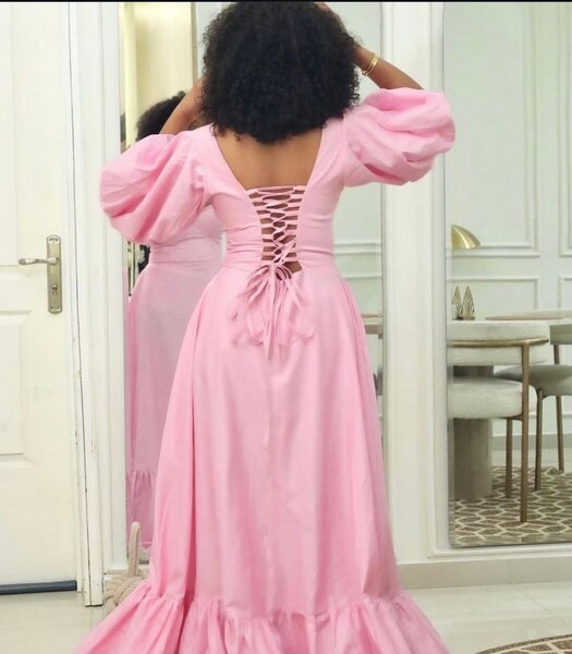 Elegant Pink Evening Gown