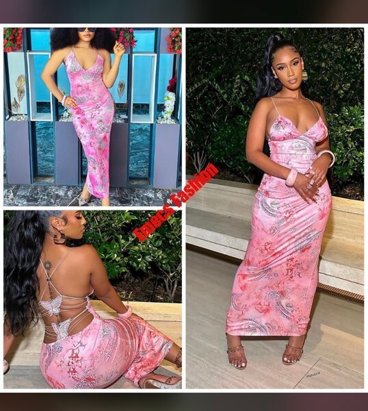 Robe satinée dos croisé