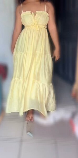 Robe d'Été Longue Jaune