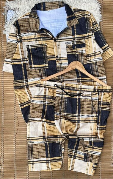 Costume d'été en coton décontracté