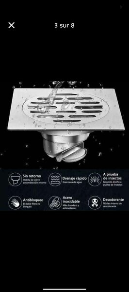 Siphon de sol en acier inoxydable
